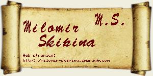 Milomir Škipina vizit kartica